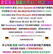 德國華達 VARTA 電瓶 (D21 61AH) COOPE LUPO POLO GOLF 55421 55566