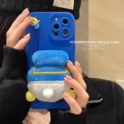 協貿國際日用品生活3館 ins秋冬可愛唐老鴨屁股適用iphone13/12promax蘋果11手機殼iphonex硅膠xsmax立體xr日韓8plus女款全包防摔套