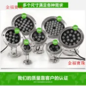 現💖限時下殺🔥LED水底燈12v低壓潛水燈噴泉水池泳池燈魚池水下戶外防水七彩射燈水底燈 防水燈 12v24v110v