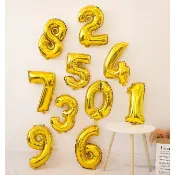 16吋可懸掛數字鋁箔氣球（亮面金）（單個）｜求婚／尾牙｜六分埔禮品