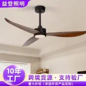 外貿新款大風力吊扇燈美式復古風扇燈餐廳客廳商用工業風電扇燈