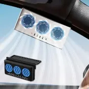 【STAGWAY】太陽能車載三頭風扇 多功能汽車排氣扇 空氣循環通風扇 車用換氣扇 車內通風散熱器 降溫排風扇