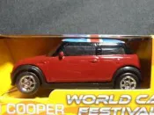 威力出品 WELLY 1:60 名車大賞 MINI COOPER 英國國旗彩繪 紅色