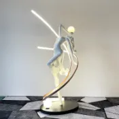 彩虹之屋 【免運/可開票】台灣公司 落地燈 立燈 床頭燈 led立燈 居家落地燈 客廳落地燈 臥室落地燈 創意人形藝術雕塑落地燈設計師商場會所售樓部舞蹈女神擺件立燈
