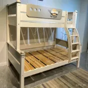 (店+)免運包安裝 全實木上下床錯位型上下鋪子母床雙層木床兒童上下床實木衕寬床架 5尺床 錯位床 儲物床 親子床 VPDZ