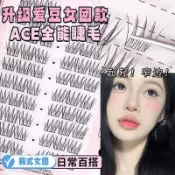 韓系ACE女團假睫毛愛豆同款仿真懶人三部曲單簇睫毛初學者上鏡【蕭妞實業】
