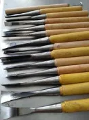 [丸木工坊]手工鍛造打坯刀/木工雕刻刀12件 敲打 鋒利打壞刀 圓形 方形 銼刀 手工雕刻 雕花 刻花 12件/6件組