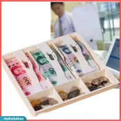 {makabakaa} 3 格錢收銀機收銀箱插入托盤存儲抽屜組織者