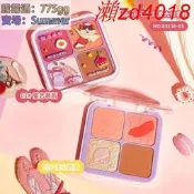 化妝品 kiss beauty腮紅高光修容粉 粉質細膩不飛粉陰影閃粉三合一體盤 HZP2