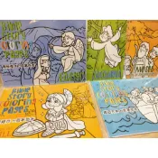 【🐑百羊書房】聖經故事著色本(諾亞方舟、十誡、撒該與耶穌、耶穌復活、.基督精兵)/ 著色圖畫本/ 繪畫本