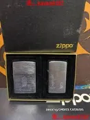 【風行嚴選】Zippo 全新 01年 新加坡魚尾獅對機  品相不錯  盒
