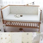 【Kori Deer 可莉鹿】韓式絎縫可拆洗嬰兒床加厚純棉防撞床圍欄-240cm(多功能防摔床墊兒童床邊安全護欄)