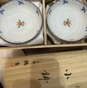 古瓷堂日本回流瓷器 日本回流 橘吉平安飯碗 全新帶原盒 和風陶瓷飯碗 13cm 日式食器 送禮自用皆宜