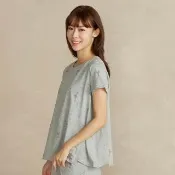 【YVONNE 以旺傢飾】長頸鹿印花短褲-迷霧灰