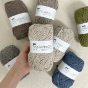 浣熊羊毛紗圍巾diy毛線95g 140m