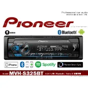 音仕達汽車音響 先鋒 PIONEER MVH-S325BT 藍芽/安卓/IPHONE/MP3/USB/AUX 無碟主機