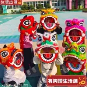 台灣熱銷🔥塑料兒童舞獅子道具套裝 舞獅頭鼓2 14嵗幼兒園錶演小獅頭玩具6寸 獅子頭 舞龍舞獅 醒獅 演出