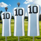 全球選品1館 生活百貨 高爾夫球杆套熱銷梅西數字10號Golf一號球道木杆套球頭保護套
