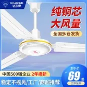 【甄選】鑽石牌吊扇大風力家用客廳鐵葉宿舍工業商用飯廳懸吊式天花板電風扇4856寸