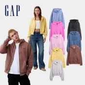 【Gap】男女裝 寬鬆Logo/毛圈布 拉鍊連帽外套 多款規格任選 (887221&887084&887723)