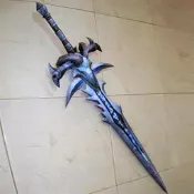 【吉星折紙】魔獸世界武器1:1可手持霜之哀傷3D紙模型diy手工玩具手辦擺件裝飾 3D紙模