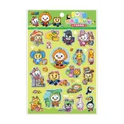 【風車圖書】可愛動物園-閃亮泡泡貼紙-FOOD超人