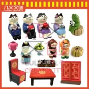 【Jy】DECOLE小物✿D24-06 日式雜貨❤中式婚禮 婚慶禮品 情人節禮物 蛋糕裝飾 樹脂工藝品 公仔小擺件