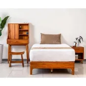 【Mahogany 瑪荷尼家具】免組裝 107X188X31 圓滿3.5尺床架MYR-C 全原木桃花心木  床架M1-BB98-3.5M(NH/T3)