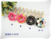 ☆荳荳龍~DIY手作黏土☆(P102) 甜甜圈 樹脂貼飾 手機美容 髮飾貼片 一份4個25元