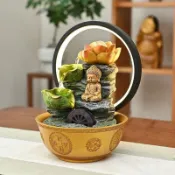 流水擺件 招財擺件 流水聚寶盆 招財流水組 開運 入厝禮物 開幕送禮 循環流水擺件 玄關裝飾 招財進寶開業喬遷禮品