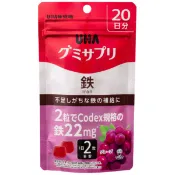 【Donki日本唐吉訶德】UHA味覺糖 日本直郵進口補充鐵質鐵元素膠原蛋白營養素  補鐵營養軟糖【葡萄味】 20日份(40粒)