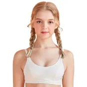 【EASY SHOP】萌萌小刺蝟-舒適美國棉無鋼圈學生少女內衣(純真白)