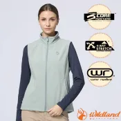 【荒野 WildLand】女 保暖彈性防潑三層 背心 拉鍊開襟背心 山旅機能被心 登山健行 中層衣 W2706