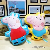 UNIPRO優鋪 【UNIPRO】Peppa Pig 佩佩豬 喬治 造型抱枕 靠枕 扁枕 正版授權 英國卡通 粉紅豬小妹