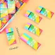 2B Rainbow Eraser Eraser 鉛筆橡皮擦無塵清潔和超柔軟的擦除