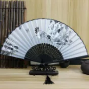 『百貨屋二號』中國風漢服扇子折扇女式霸王別姬櫻花古風古典舞蹈學生夏季小折疊