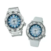大高雄鐘錶城 seiko SK037 精工錶 PROPSEX系列 SK037 4R35-04Z0H+4R36-11C0H企鵝腳印機械潛水腕錶/天空藍面 43.2mm+42.4mm｜樂天領券現折★全館特惠中★指定刷卡回饋10%