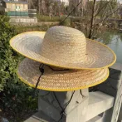 【免運手工編織】編織帽 藺草帽 大草帽 戶外遮陽防曬草帽 釣魚工地防雨草編太陽帽 編織草帽 防曬帽 拉菲草帽 遮陽帽大帽