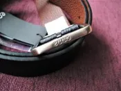 ~海賊王GOLF~ 二手球桿 全新商品 丹麥 ECCO 休閒 時尚風格 真皮針扣皮帶 腰帶 經典 黑色 高爾夫球 禮盒