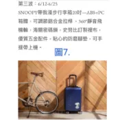 《我愛查理》【可刷卡】💕附發票 SNOOPY 康是美 史努比 行李箱 旅行箱 史奴比 20吋 登機箱 20吋行李箱