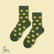 in Pairs中筒襪/ 圓點點/ 綠/ M eslite誠品