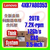 全新盒裝Lenovo 4XB7A80353 TS 20TB 7.2K 12G SAS 512e 3.5吋