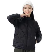 【TECTOP 探拓戶外】最後幾件了！T2135682女款無縫防風羽絨外套(好穿帥氣！立領設計、短版俏麗、90%白鴨絨)