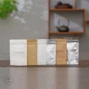 【自封袋】茶葉樣品袋小號散茶自封袋牛皮紙密封袋透明綠茶紅茶鋁箔包裝袋子