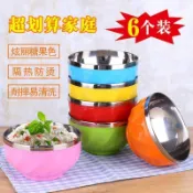 🔥🔥不鏽鋼碗家用吃飯碗餐具隔熱雙層防燙大號成人耐摔加厚食堂兒童碗