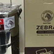 (店+)【ZEBRA 斑馬牌】ZEBRA 斑馬牌 12cm 12*3 三層 多層 便當盒 餐盒 304不鏽鋼 提把 提式 手提 12x3 無防漏