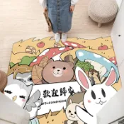 【專業訂做尺寸】 入戶門地墊進門可愛卡通大門口地毯進戶門腳墊進門墊家用絲圈廠家