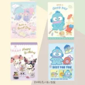 正版現貨 三麗鷗  A4萬用卡附信封 美樂蒂 大卡片 雙子星 酷洛米感謝卡 人魚漢頓生日卡 祝福卡 邀請卡 謝卡 耶卡