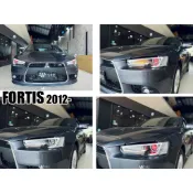 小亞車燈改裝＊全新 LANCER FORTIS IO 鯊魚頭 鯨魚頭 R8燈眉 紅魚眼 大燈 頭燈 FORTIS大燈