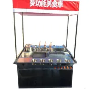 【廠家直銷--聊聊客服】 訂做小點心車推車電動三輪小吃操作台流動擺攤車油炸關東煮串串餐車